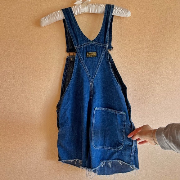 RARE Vintage Sanforized Denim Jeans Overalls Shorts - Picture 2 of 3